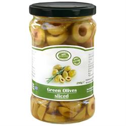 Korvel Korvel Greek Green Olives Sliced Super Colossal 290g