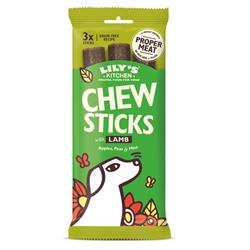 Lilys Kitchen Chew Sticks with Lamb for Dogs 3pk 120g