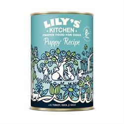 Lilys Kitchen Puppy Recipe with Turkey Duck & Kale Tin 400g