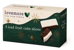 Lovemore Foods Lovemore 5 Wheat Gluten & Milk Free Iced Fruit Cake Slices 260g