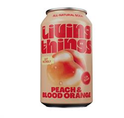 Living Things Sparkling Peach and Blood Orange Prebiotic Soda 330ml