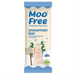 Moo Free Moo Free White Chocolate Snowman Bar 30g