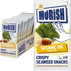 Morish Snacks Morish Snacks Crispy Sesame Oil Seaweed Snacks 4g