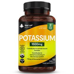New Leaf Products Potassium 1500mg Vegan 180 Tablets
