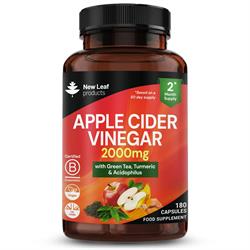 New Leaf Products Apple Cider Vinegar Complex + Mother & Nutrients 180 Caps