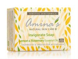 Amina's Natural Skincare Organic Invigorate Soap Lemon and Rosemary 130g