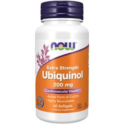 Now Foods Ubiquinol 200mg - 60 softgels