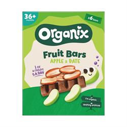 Organix Apple & Date Organic Fruit Snack Bar Multipack 6x17g