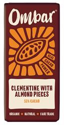 Ombar Ombar Clementine with Almond Pieces Chocolate Bar 70g