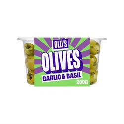 Ollys Snacks (Chilled) Ollys Olives - Chimichurri Pitted Halkidiki Olives 200g
