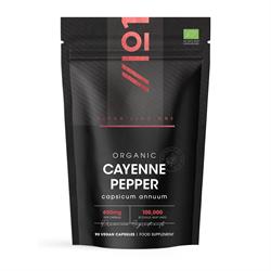 Alpha01 Alpha01 Organic Cayenne Pepper 650mg 90 Capsules
