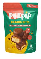 Pukpip Pukpip Real Banana Bites Dipped in Milk Choc & Peanut Butter 172g