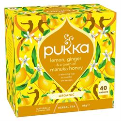 Pukka Herbs Pukka Organic Lemon Ginger and Manuka Honey x 40 Teabags