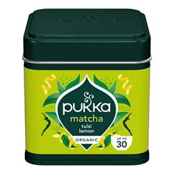 Pukka Herbs Matcha Tulsi Lemon Ceremonial Grade Green Tea Powder 30g