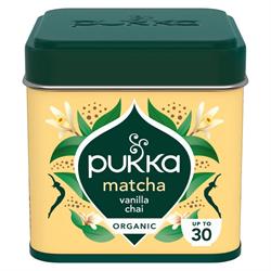 Pukka Herbs Pukka Matcha Vanilla Chai Ceremonial Grade tea powder 30g.