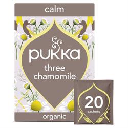 Pukka Herbs Calm Three Chamomile 20 herbal tea sachets