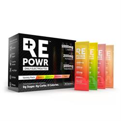 REPOWR Daily Electrolytes FREE Variety 40 Sachets Mix 1 | Clean Electrolytes