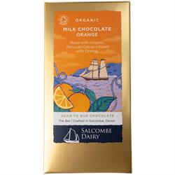 Salcombe Dairy Salcombe Dairy Organic Orange Milk Chocolate Bar 75g