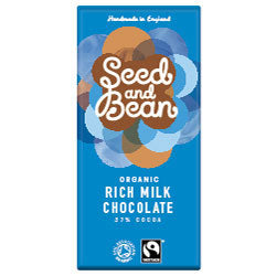 Seed & Bean Organic Dominican Rich Milk Chocolate Bar 75g