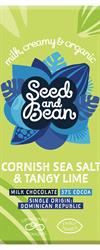 Seed & Bean Milk Choc Cornish Sea Salt and Tangy Lime 75g