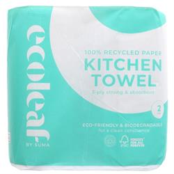 Suma Ecoleaf by Suma Kitchen Towel 3 Ply Twin Pack