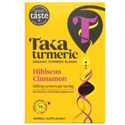 Taka Turmeric Organic Hibiscus Cinnamon - 15 tea bags