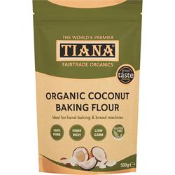 Tiana Organic gluten-free coconut flour for baking and cooking 500g