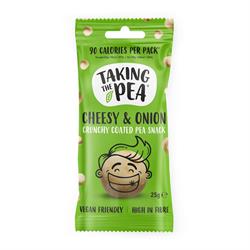 Taking the Pea Taking The Pea Cheesy & Onion Flavoured Crunchy Coated Pea Snack 25g