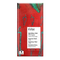 Vivani Dark Chilli Chocolate 70% Vegan Organic 80g