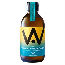 Well Actually Liposomal Adv. Immune Support: C+Zn+D3+K2 Tropical Zest 250ml