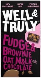 Well and Truly Oat M&lk Chocolate with Fudge & Free Brownie 90g
