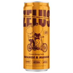 ZELUS ZELUS Orange & Mango ZERO Protein Energy Soda 330ml.