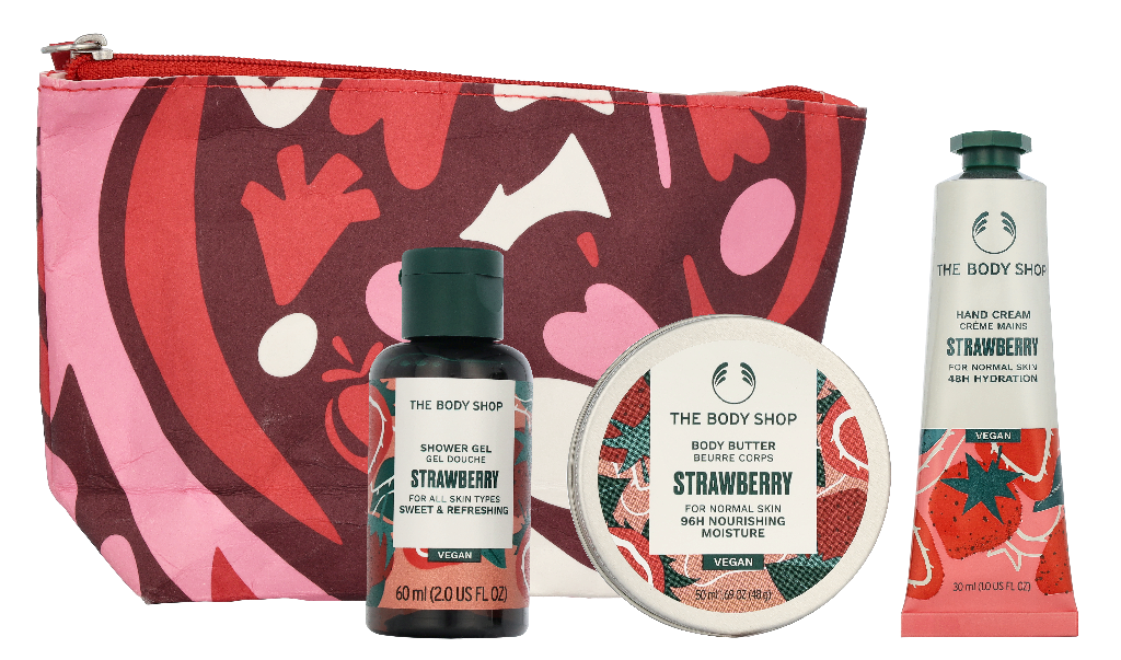 The Body Shop G2 Beauty Bag Strawberry Giftset 140 ml
