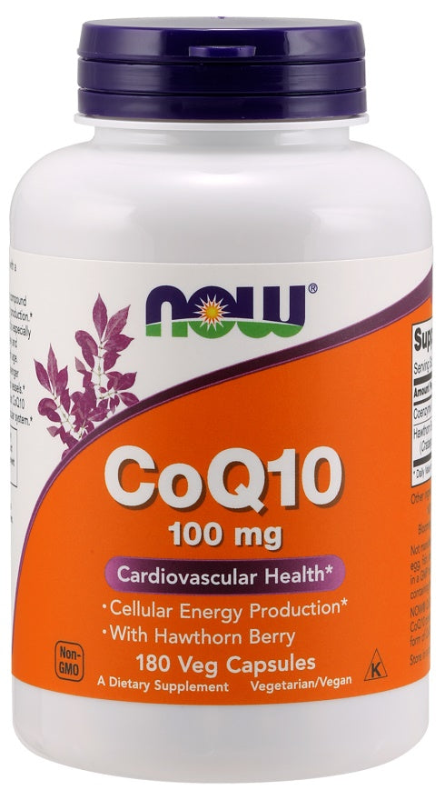 NOW Foods: CoQ10 with Hawthorn Berry, 100mg - 180 vcaps