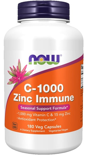 NOW Foods: C-1000 Zinc Immune - 180 vcaps