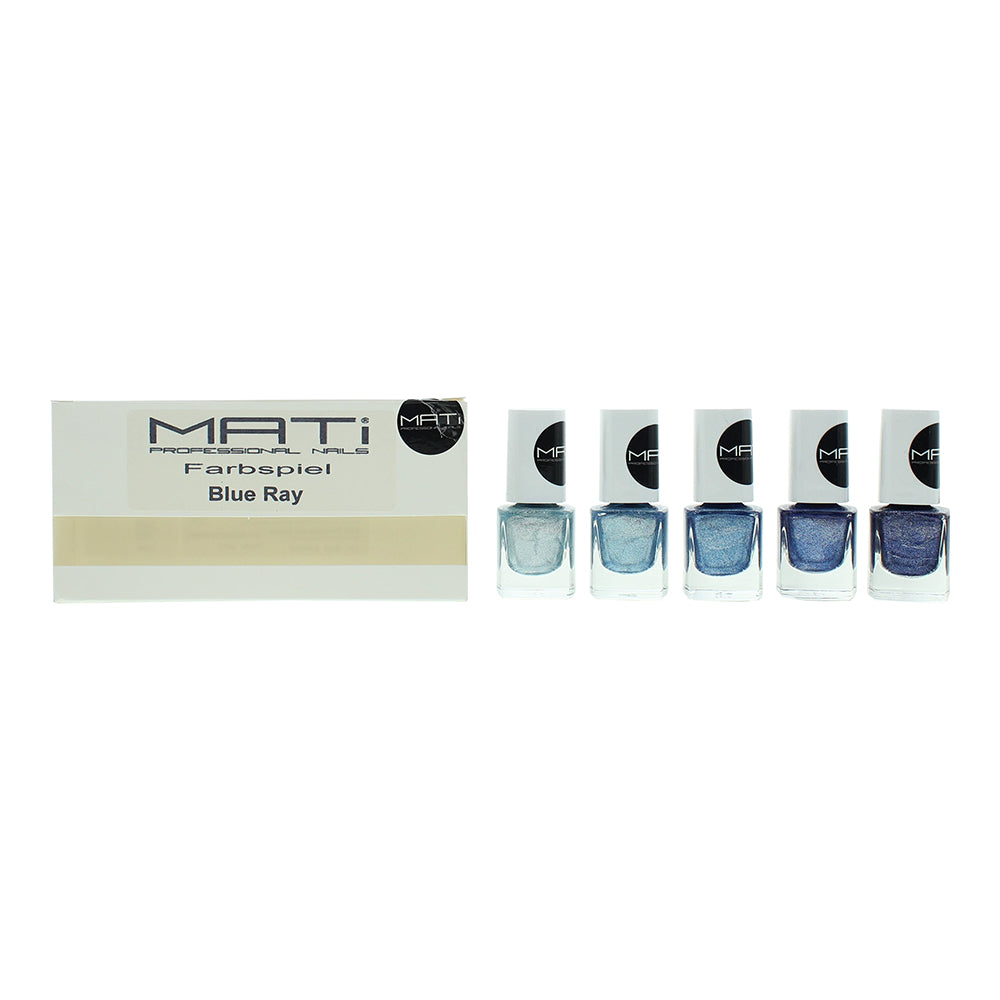 Mati Blue Ray Nail Polish Gift Set: 5 x 5ml