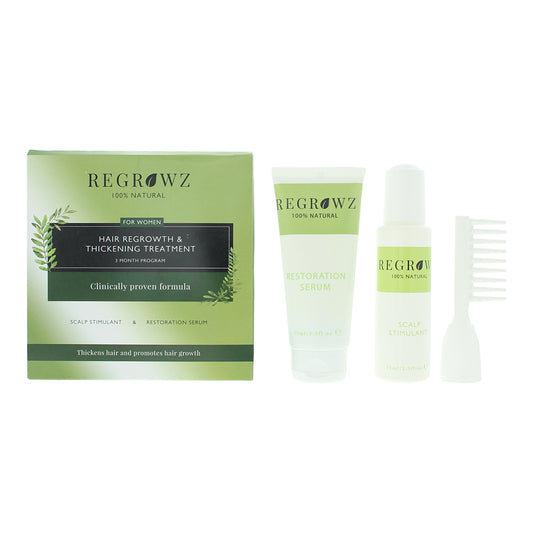 Regrowz Hair Regrowth  Thickening Treatment Three Month Program For Women