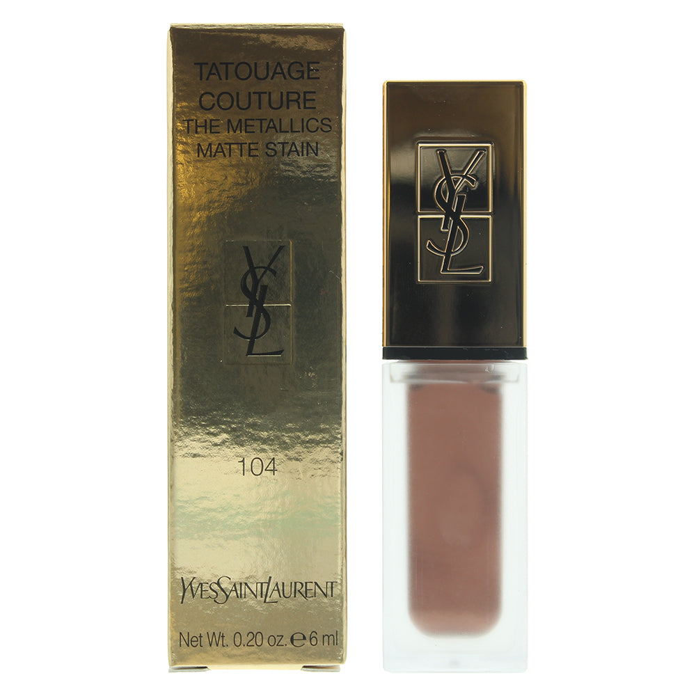 Yves Saint Laurent Tatouage Couture The Metallics Matte 104  Rose Gold Riot Lip Stain 6ml