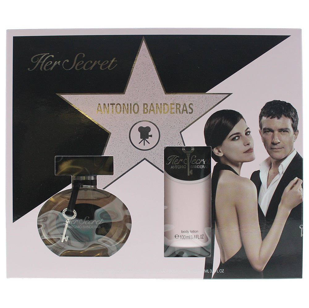 Antonio Banderas Her Secret 2 Piece Set - Eau De Toilette 50ml - Body Lotion 100ml