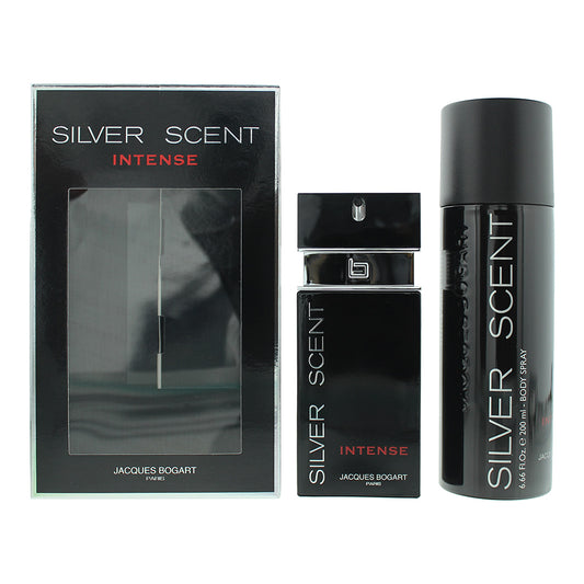 Jacques Bogart Silver Scent Intense 2 Piece Gift Set: Eau de Toilette 100ml - Body Spray 200ml