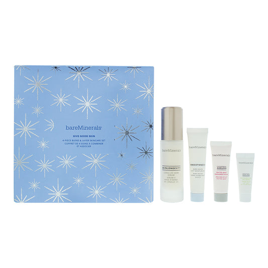 Bare Minerals Give Good Skin 4 Piece Gift Set: Skinlongevity Serum 30ml - Soft Moisturiser 15ml - Phyto-Retinol Eye Cream 5g - Phyto-AHA Radiance Faci