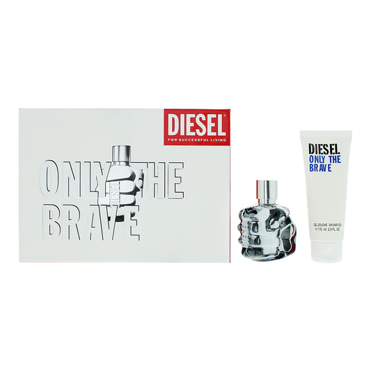 Diesel Only The Brave 2 Piece Gift Set: Eau De Toilette 50ml - Shower Gel 75ml