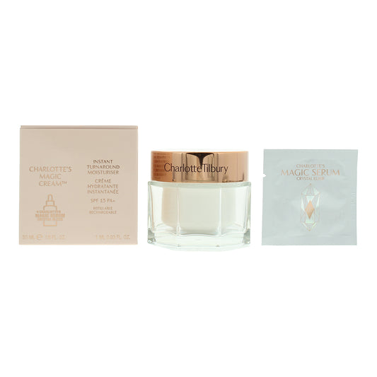 Charlotte Tilbury Magic Spf 15 Moisturising Cream 50ml + Magic Serum Crystal Elixir 1ml