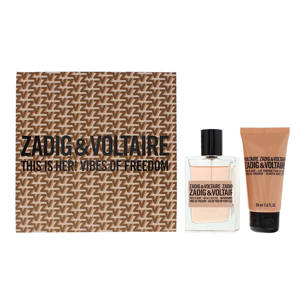 Zadig & Voltaire This Is Her! Vibes Of Freedom 2 Piece Gift Set: Eau de Parfum 50ml - Body Lotion 50ml