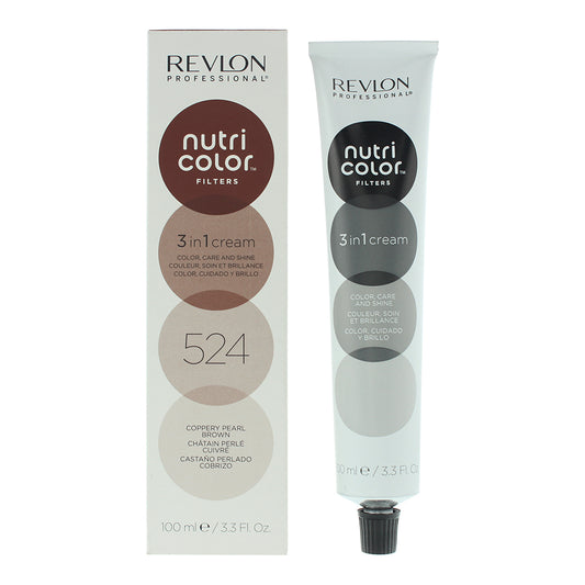 Revlon Nutri Color Filters 524 Coppery Pearl Brown 3 In 1 Hair Cream 100ml