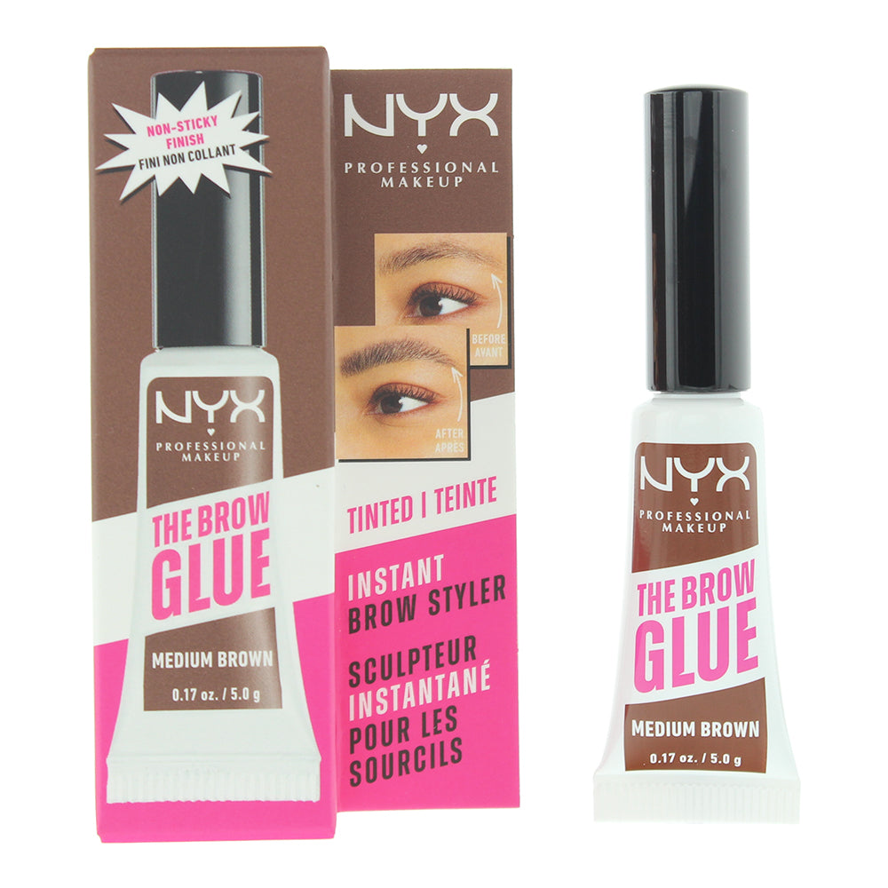 NYX The Brow Glue Medium Brown Brow Gel 5g