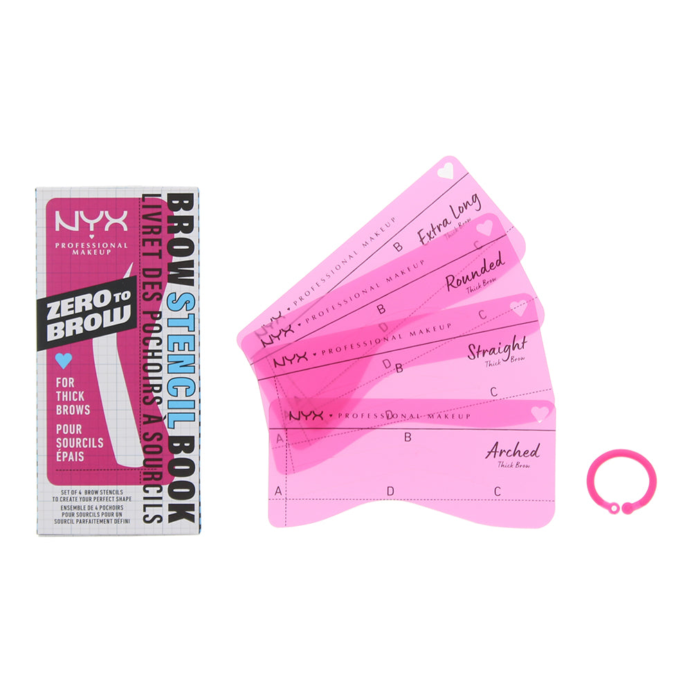 NYX Zero To Brow Stencil 4pcs