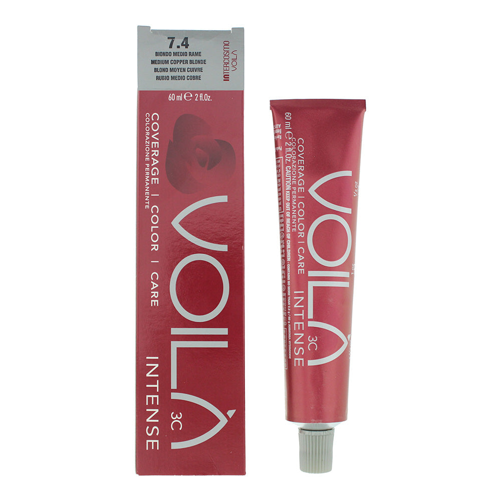 Intercosmo Voilà 3C Intense 7.4 Medium Copper Blonde Hair Colour 60ml