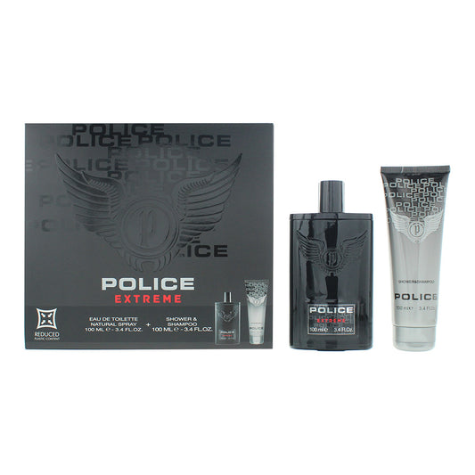 Police Extreme 2 Piece Gift Set: Eau De Toilette 100ml + Shower  Shampoo 100ml