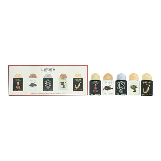 Lattafa Pride 5 Piece Gift Set: Eau de Parfum 20ml - Artisan Ethniqu Eau de Parfum 20ml - Eau de Parfum 20ml - Eau de Parfum 20ml - Eau de Parfum 20ml